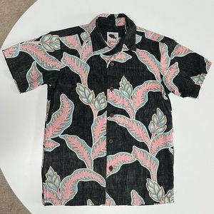 Kahala Boys Aloha Hawaiian Shirt Short Sleeve Button Down Size 8 Medium EUC
